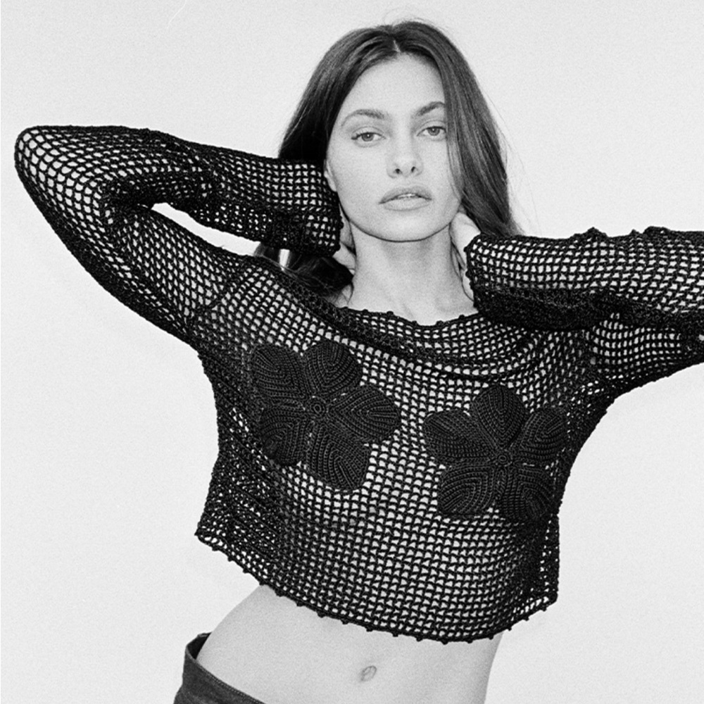 Realisation Par Crochet Flower Top XS
